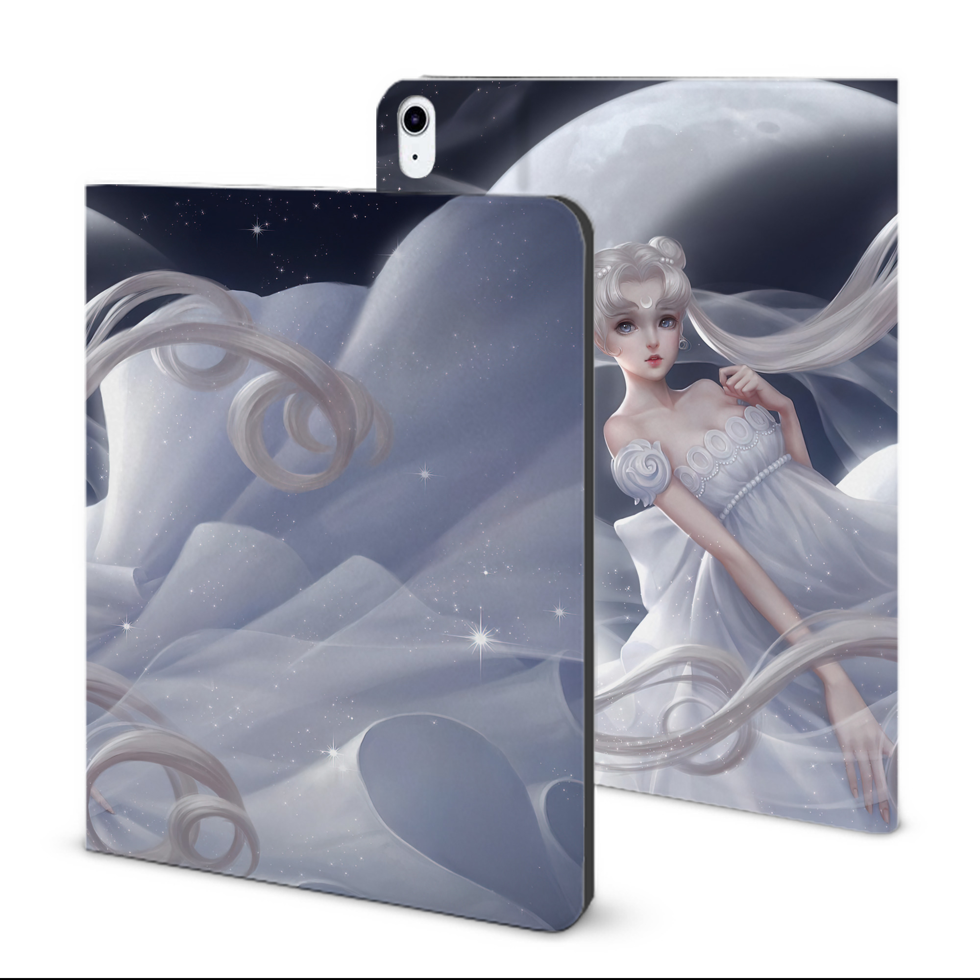 （画像用） 美少女戦士セーラームーン Sailor Moon IPad ケース ブック型 PUレザー TPU 耐衝撃 軽量 薄型 ペン収納なし 全面保護 IPad 各モデル対応